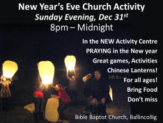 New Year's Eve Church Fellowship